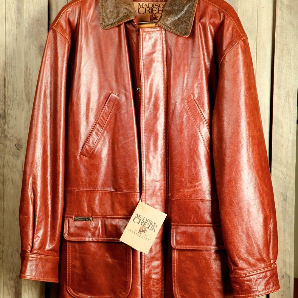 Nice New with Tags Madison Creek Leather Jacket with quilted lining